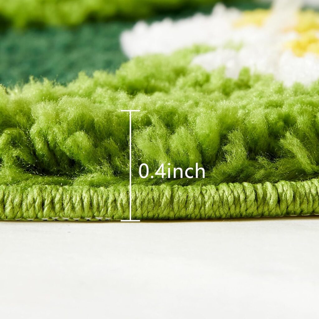 Abstract Tufted Moss Landscape Design Area Rug Rubber Non-Slip Backing Polyester Tufted Rug Pad Modern Luxurious Thick Carpet