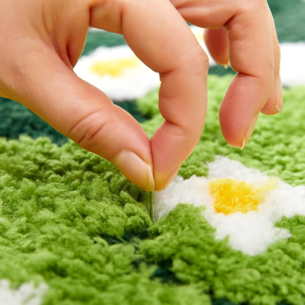 Abstract Tufted Moss Landscape Design Area Rug Rubber Non-Slip Backing Polyester Tufted Rug Pad Modern Luxurious Thick Carpet