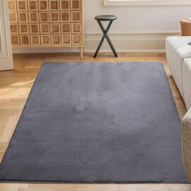 Cozy Fuzzy Faux Fur, Indoor Modern Plush Washable Shaggy Rugs for Bedroom Living Room Home Decor, Fluffy Carpet for Kids Room