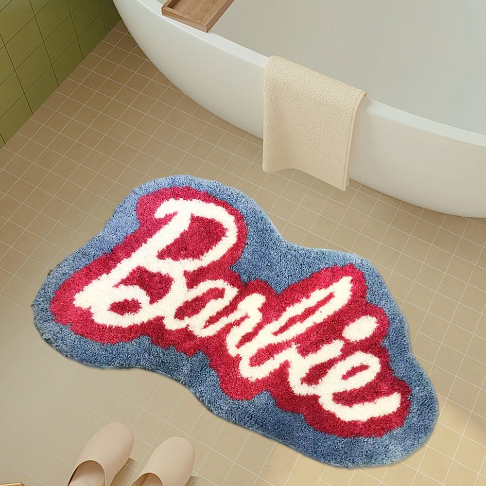 Custom Bedroom Carpet Plush Bedside Rugs Area Rugs for Living Room Printed Black and White Fluffy Carpet