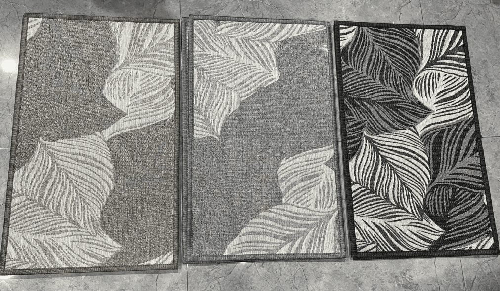 Jacquard Woven Fabric Rubber Mat