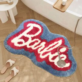 Custom Bedroom Carpet Plush Bedside Rugs Area Rugs for Living Room Printed Black and White Fluffy Carpet