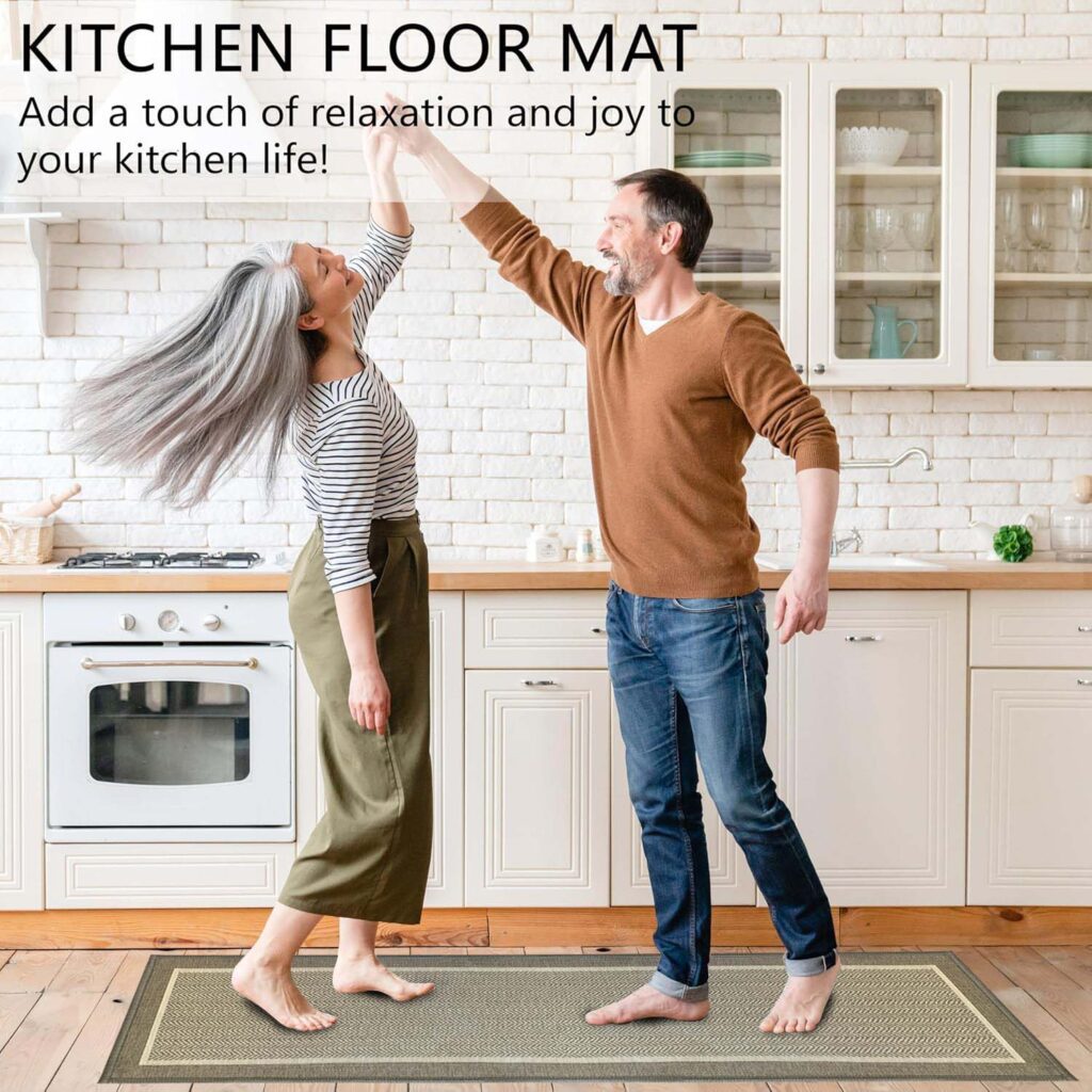 New Design Non Skid Washable Polyester Rubber Kitchen Mats for Floor Kitchen Rugs and Mats with 2mm Rubber Backing