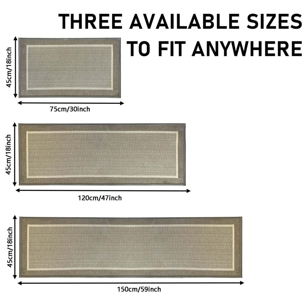 New Design Non Skid Washable Polyester Rubber Kitchen Mats for Floor Kitchen Rugs and Mats with 2mm Rubber Backing