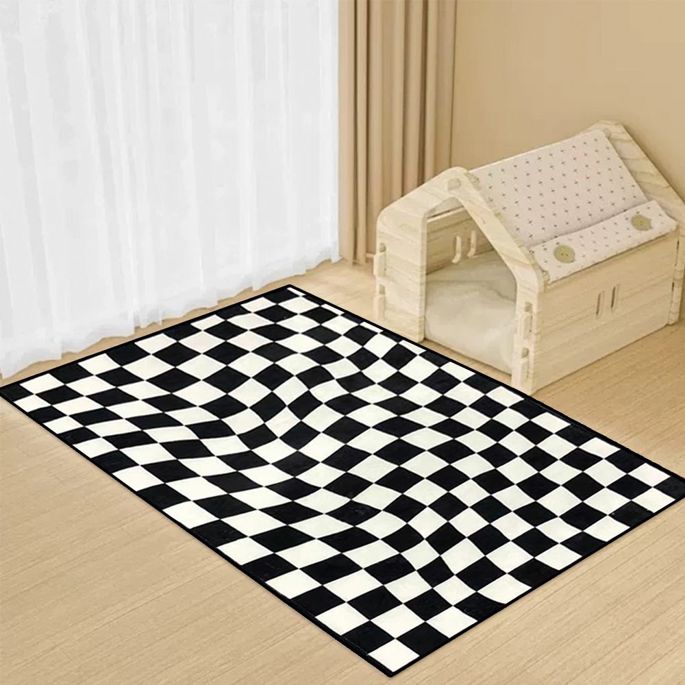 Factory Custom Anti slip Foldable Persian Living Room Rug Modern Printed Low Pile Machine Washable Tapis for Bedroom