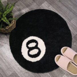 Custom Printed Basketball Rug Custom Carpet for Sports Balls Circular Carpet