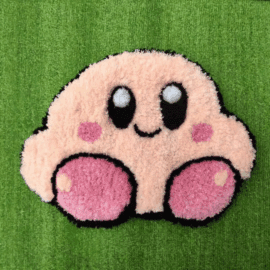 Hand Tufted Custom Shape Flower Rug Anime Handmade Die Cut Home Area Rug